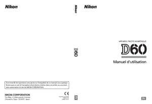 Manuel d'utilisation Nikon D60