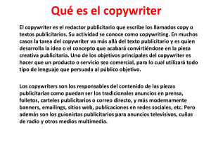 Qué es el copywriter