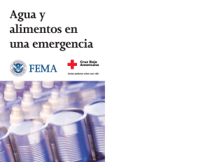 Agua y alimentos para una Emergencia - Administración Federal para el Manejo de EGA - FEMA-USA