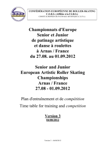 Championnats d'Europe Senior et Junior de patinage artistique et ...