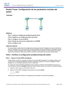 2.2.3.4 Packet Tracer - Configuring Initial Switch Settings