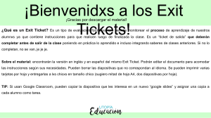 Exit tickets