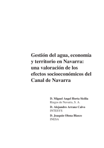 Gestión del Agua, economía y territorio en Navarra: una valoración de los efectos socioeconómicos del Canal de Navarra
