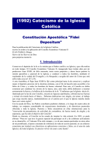 Catecismo de la Iglesia Católica - Constitución Apostólica "Fidei Depositum"