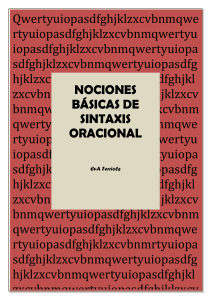 Ferriols E. - Nociones básicas de sintaxis oracional española