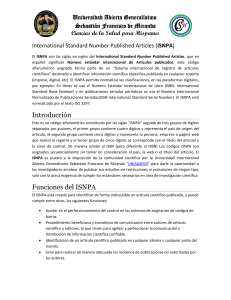 ISNPA International Standard Number Published Articles