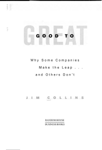 Jim Collins Good to Great