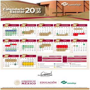 Calendario CONALEP 2019-2020