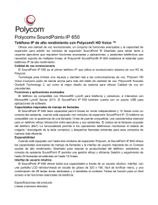 Polycom Soundpoint IP 650 Hoja Técnica
