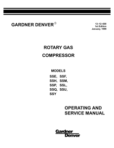Operating and service manual compresor de gas garnder denver sspg