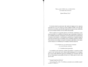 Regulación Jurídica de las Operaciones con Parte Relacionada - Manuel Bernet Páez