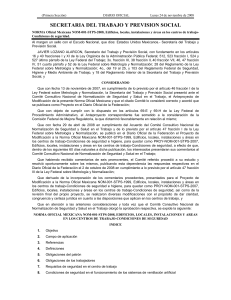 NORMA Oficial Mexicana NOM-001-STPS-2008