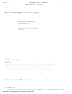 Alberto Benegas Lynch, autor de El Quijote - PDF