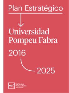 Plan Estrategico UNIVERSIDAD UPF 2016-2025 