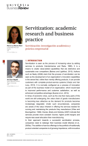 Dialnet-Servitizacion: academic research and business practice