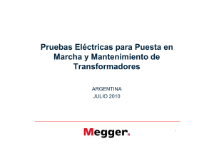 pruebas electricas a transformadores