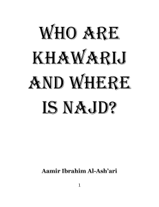 Who are Khawarij and where is Najd for Islam