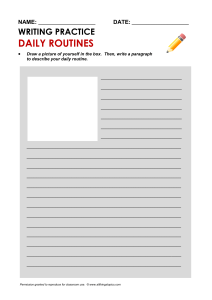 worksheet-daily-routines