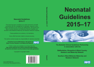 Neonatal Guidelines 2015 2017