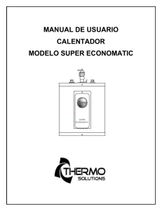 Manual de Usuario Calentador Super Economatic