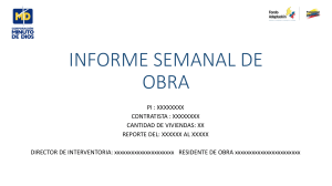 MODELO INFORME SEMANAL DE OBRA