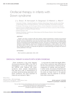 Orofacial therapy in infants with Down syndrome