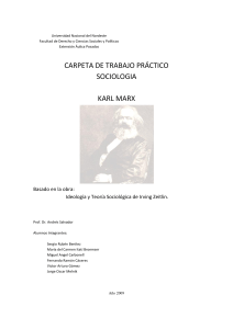 Trabajo Práctico sobre Karl Marx - Sociología   