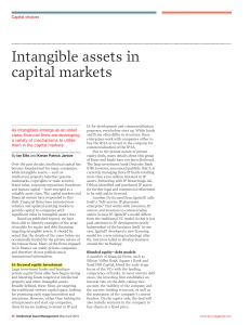 Intangible assets in capital markets
