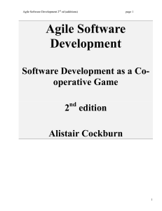 Agile Software Development 2 nd ed addit