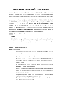 CONVENIO DE COOPERACIÓN INSTITUCIONAL 1 