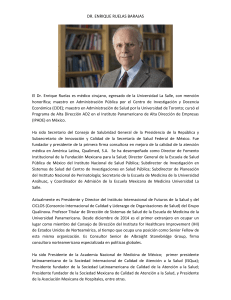 Currículum del Dr. Enrique Ruelas Barajas