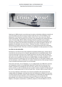 CRISIS 2008 EN ESPAÑA Reportaje semiótica