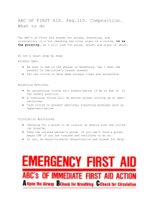 ABC OF FIRST AID