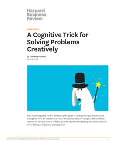 L13.  A Cognitive Trick for Solving Problems Creatively