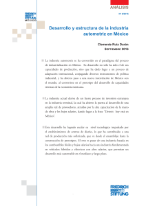 Desarrollo y estructura de la industria automotriz en México
