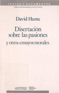 Hume disertación sobre las pasiones y otros ensayos morales 