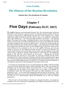 Leon Trotsky  The History of the Russian Revolution (1.7 Five Days)