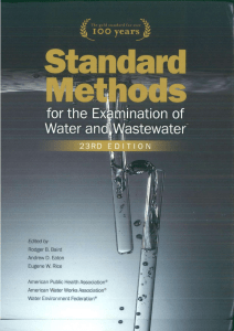 Standard Methods for the Examination of Water and Wastewater  23RD Edition