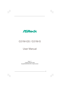 Manual Mother Board Asrock G31M-S