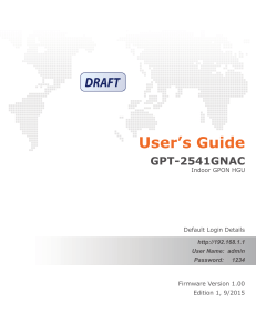 MitraStar GPT-2541GNAC Users Manual