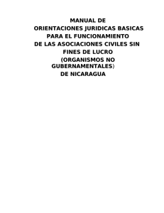 Manual de orientacioes jurídicas básicas para funcionamiento de ONG en Nicaragua