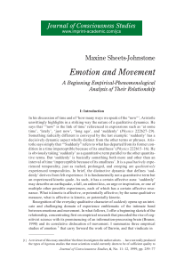 Emotion and Movement