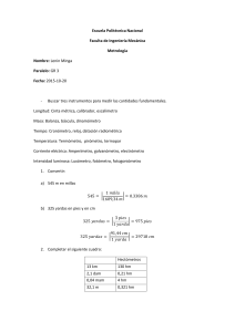 Ejercicios de Metrología: Conversiones y Cálculos