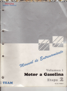 Etapa 2 - VOLUMEN 1 -  Motor a gasolina Toyota