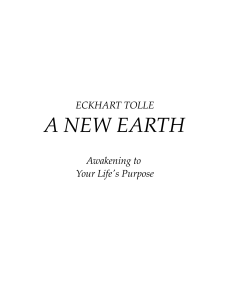 LIBRO A NEW EARTH - Eckhart Tolle