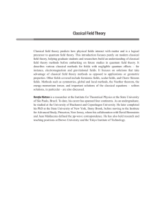 Classical Field Theory by Horatiu Nastase 