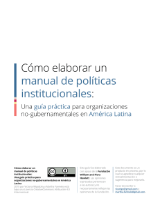 Cómo elaborar un manual de políticas institucionales, Una guía práctica