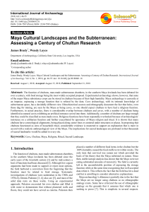 Brady  James E and W Layco - Maya Cultural Landscapes and the Subterranean