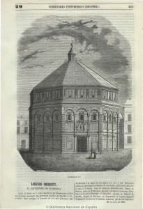 Lorenzo Ghiberti, el baptisterio de Florencia. Semanario pintoresco español. 20-7-1856, número 29
