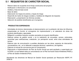 Requisitos de Caracter Social en Obra